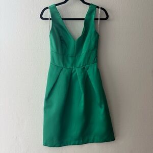 ALFRED SUNG Emerald Green Cocktail Sleeveless Mini Dress